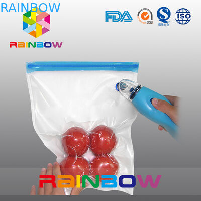 Plastic food vacuum seal bags / vacuum food storage packaging