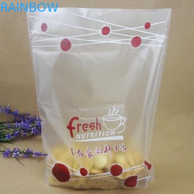 Doypack customized plastic cellophane bags for breads / snack food packaging