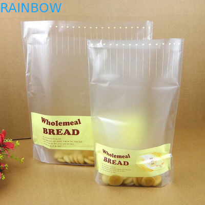 Doypack customized plastic cellophane bags for breads / snack food packaging