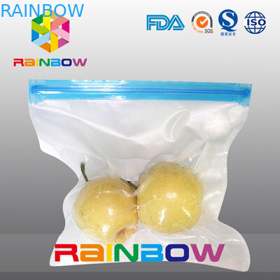 Poly vacuum texture food storage pouch / slider zipper food vacuum seal bags