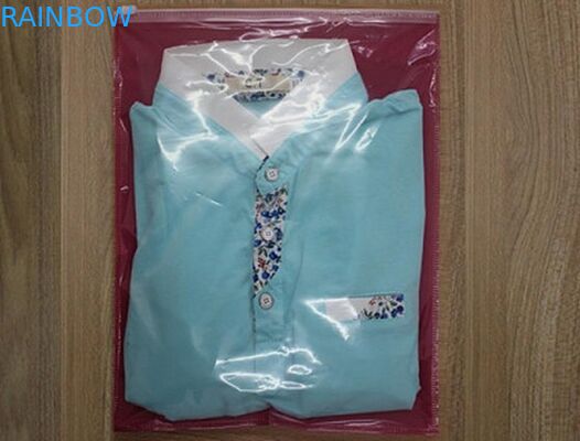 Grip seal zipper plastic bags for clothes / apparel packaging front clear