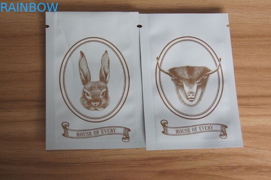 Matt White Mini k Grip Seal Bags For Spice / Seed / Herbal Insence Packaging