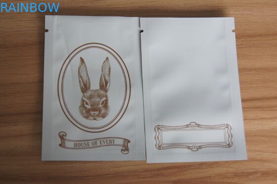 Matt White Mini k Grip Seal Bags For Spice / Seed / Herbal Insence Packaging