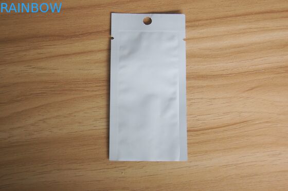 Three Side Seal Seed Packaging Pouches / Matte White Grip Seal Spice Potpourri Bag