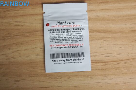 Shining White Small k Fertilizer Packaging Plastic Self Seal Bags Suit For Growing Plants