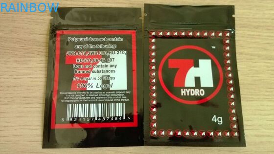 Fair Legal Plastic Pouches Packaging For 7H Kush / Hydro Herbal Incense Packaging Bag