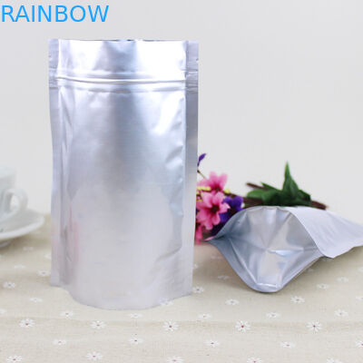 Self Standing Silver Aluminum Foil k Pouch Plastic Pouches Packaging For Quinoa Seeds
