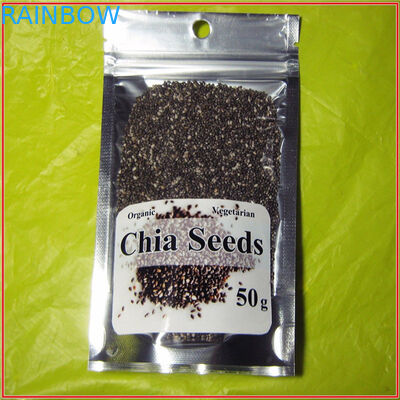 Fashionable Stand Up Food Packing k Bag / Side Sealed Chia Seeds Bag
