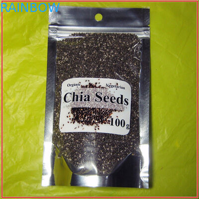 Fashionable Stand Up Food Packing k Bag / Side Sealed Chia Seeds Bag