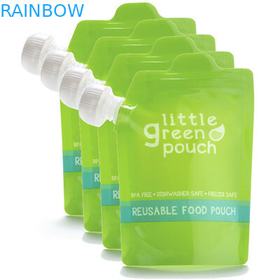 Vivid Printing Baby Food Spout Pouches With Bottom Gusset And Corner Spout