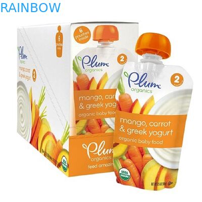 Self Standing Plastic Pouches Packaging Spout Pouches Yogurt Packaging Baby Food Pouches