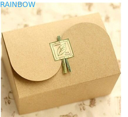 Plain Brown Kraft Paper Box For Gift Packaging , Customized Printing