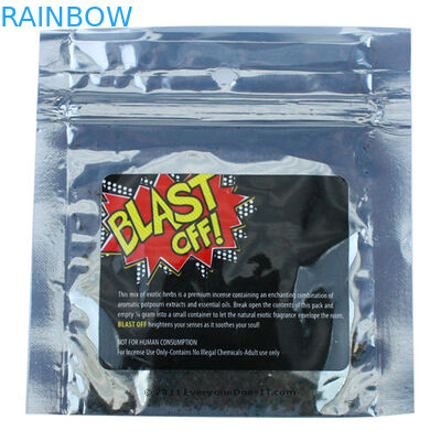 Reseach Chemical Powder / Pills Bag , Foil Herbal Incense Packaging Bag With Printed Label