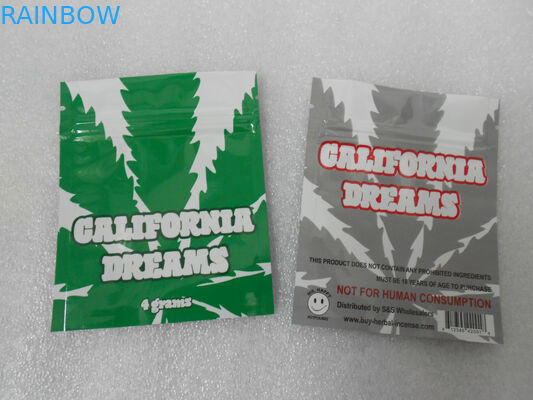 California Dream Herbal Incens Bag / Mylar Zipper Research Chemcial Pill Sachet