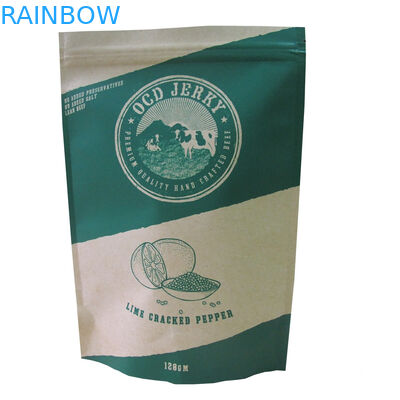 Custom Printed Almon Kraft Paper Packaging Bag Dry Food Packaging