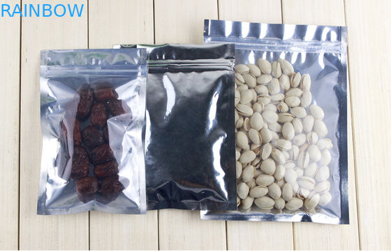 Resealable Mylar Plastic Pouches Packaging Metalized Mylar Bag With Zipper