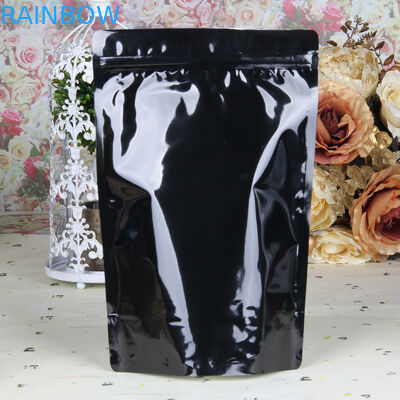 Foil Laminated Plastic Pouches Packaging Reclosable Mylar k Bag Red Mylar Zipper Bag