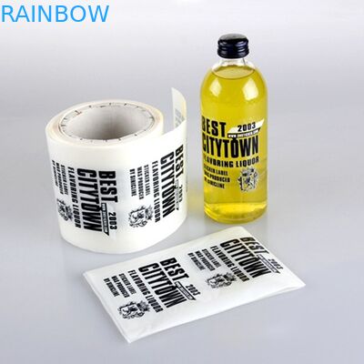 Printed Red Wime Label / Wine Bottle Shrink Sleeve Labels Self Adhesive
