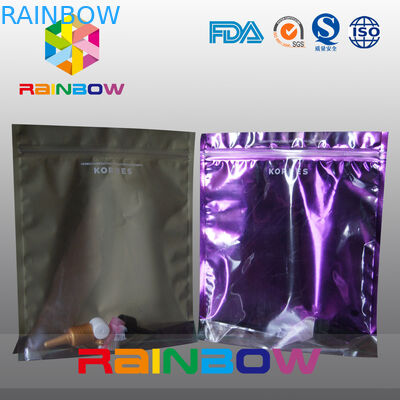 Stand Up Plastic Cosmetic Bag , PA / PE Cosmetic Packaging Bag Front Transparent