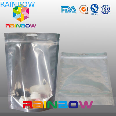 Body Mist & Lotion Aluminum Foil Back And Clear Front Cosmetic Pouch Doypack