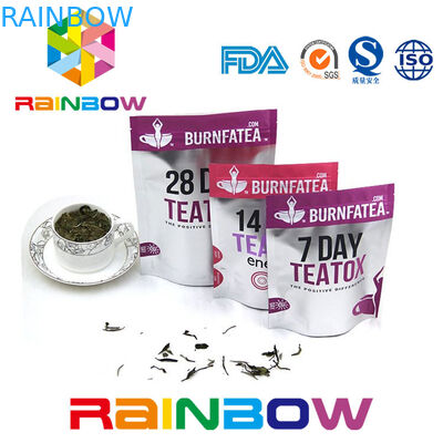 Biodegradable Stand Up Tea Pouch Mylar k Laminated Tea  Packing Bag