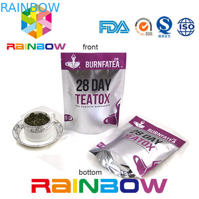 Biodegradable Stand Up Tea Pouch Mylar k Laminated Tea  Packing Bag