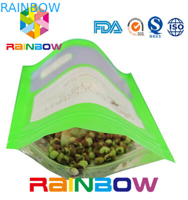 Self Standing k Paper Snack Bag Packaging , Seeds Packaging Stand Up Zipper Pouch