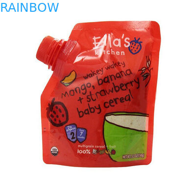 Doypack Reusable Baby Food Pouches BPA Free With Corner Spout