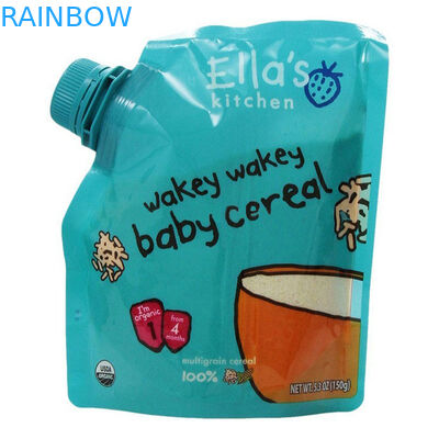Doypack Reusable Baby Food Pouches BPA Free With Corner Spout