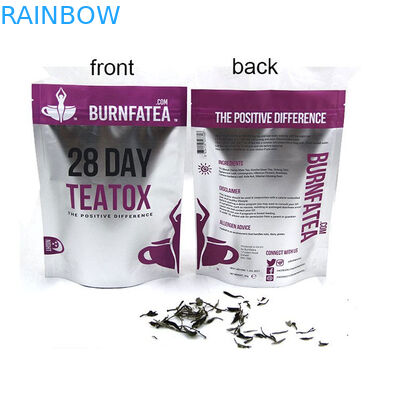 Printed Mylat Tea Bag Packaging With k , Custom Reclosable Tea Packaging Doy Pack