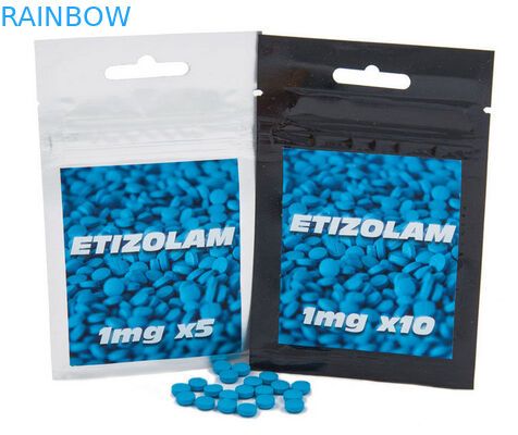 Aluminum Foil Pouch Packaging For Etizolam Pellets With Hang Hole , Reclosable Doypack incense herbal tea pacakging