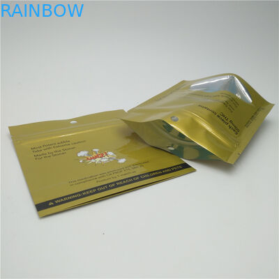Aluminum Foil Pouch Packaging For Etizolam Pellets With Hang Hole , Reclosable Doypack incense herbal tea pacakging
