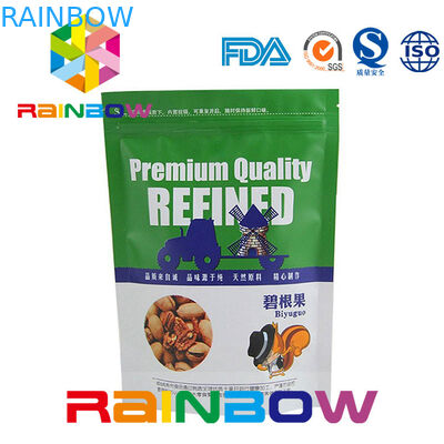 Customized Printed Doy Pack Nuts Pouch Packaging Zipper And Tear Notch