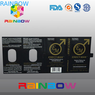 Effect 100% ERECT-MEN Sex Pill Packaging Paper Box With Card Customized Design