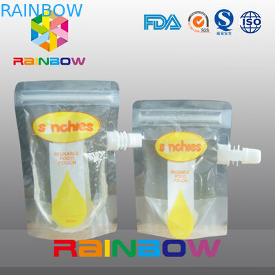 Stand Up Liquid Juice Pouch , zippers drink pouches gravure printing