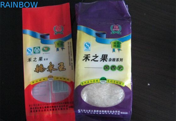 NY / PE Side Gusset Plastic Rice Packaging Pouch With Clear Round Window