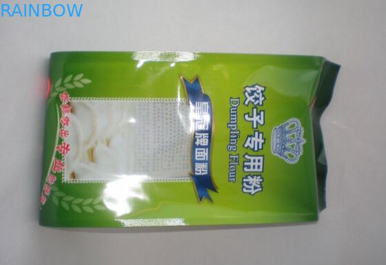 NY / PE Side Gusset Plastic Rice Packaging Pouch With Clear Round Window