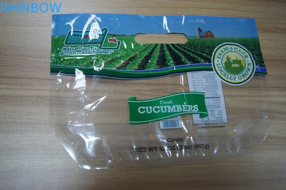 Food Grade Transparent Fresh Fruit Vegetable Plastic Storage Zipper Packaging Bag