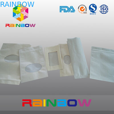 Brown Kraft Paper Bag Stand Up Packaging Bag With Zipper , k Bag For Candy / Foods