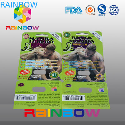 Customized Paper Blister Card Packaging  Paper Card For Sexual Pills
