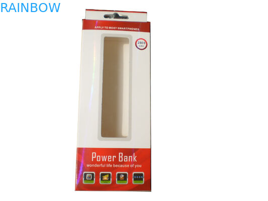 Customized Design Folding Handing Paper Box Packaging With Window For Power Bank