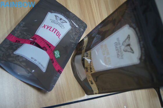 Stand Up Plastic Protein Powder / Sugar / Sweetener Custom Packaging Bag k