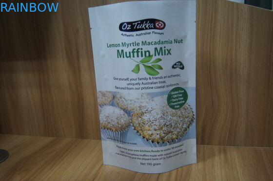 Stand Up Plastic Protein Powder / Sugar / Sweetener Custom Packaging Bag k