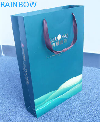 Flat Bottom Printed Custom Kraft Paper Shopping Bags With Drawstring