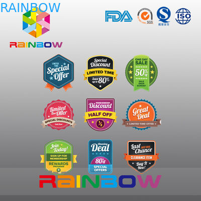 Paper Magnet Sticker Paper Label , Irregular Silk Screen Wine Label For Health Food