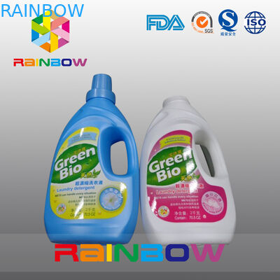 Waterproof Plastic Bottle Sticker Self Adhesive Shrink Sleeve Labels For Liquid Detergent Bottles