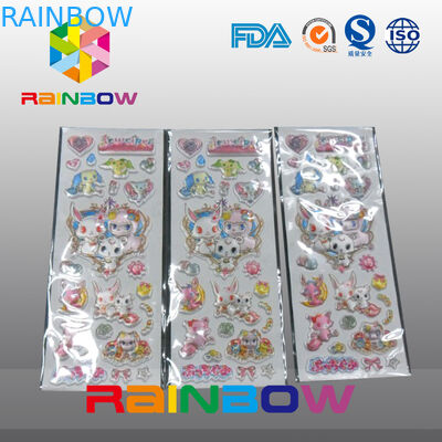 Colorful Vivid Irregular Economic Recyclable Custom Paper Labels Bottle / Plastic Bag