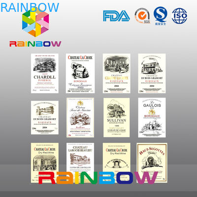 Colorful Vivid Irregular Economic Recyclable Custom Paper Labels Bottle / Plastic Bag