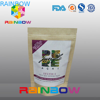 Printed Customized Paper Bags Zipper Doypack Food Packaging Bag