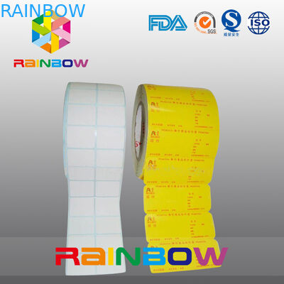 No Print White / Colorful Blank Paper Roll Plain Self Adhesive Label With Custom Size